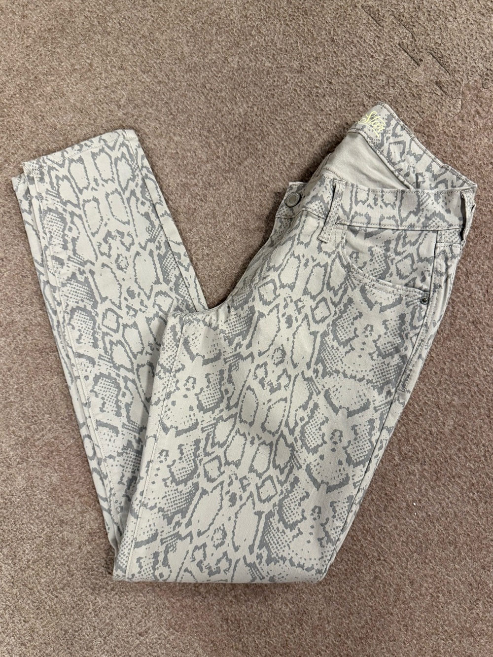 Old Navy The Rock Star Snake Print Skinny Jeans